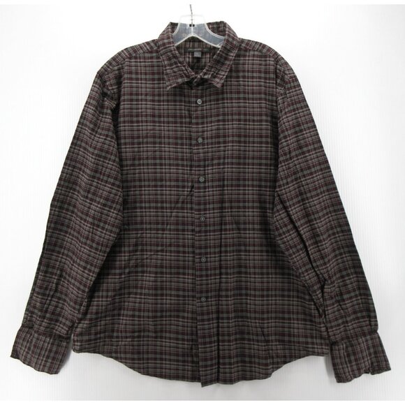 John Varvatos Shirt XL Button Down Plaid Classic Preppy Casual Cotton - Picture 1 of 11